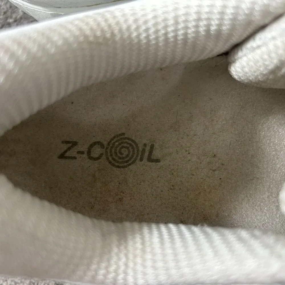Z-Coil Freedom Classic Mens Sz 10 White Coil Spring Heel Therapeutic Shoes Used